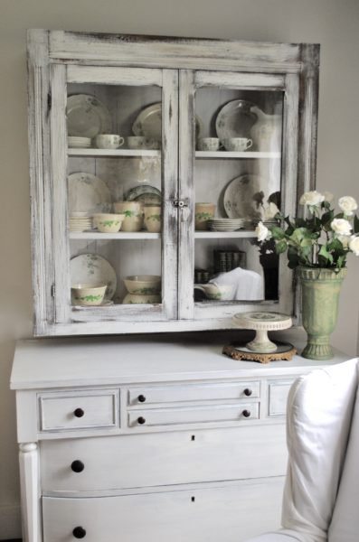 Master bedroom reveal - china cabinet in bedroom