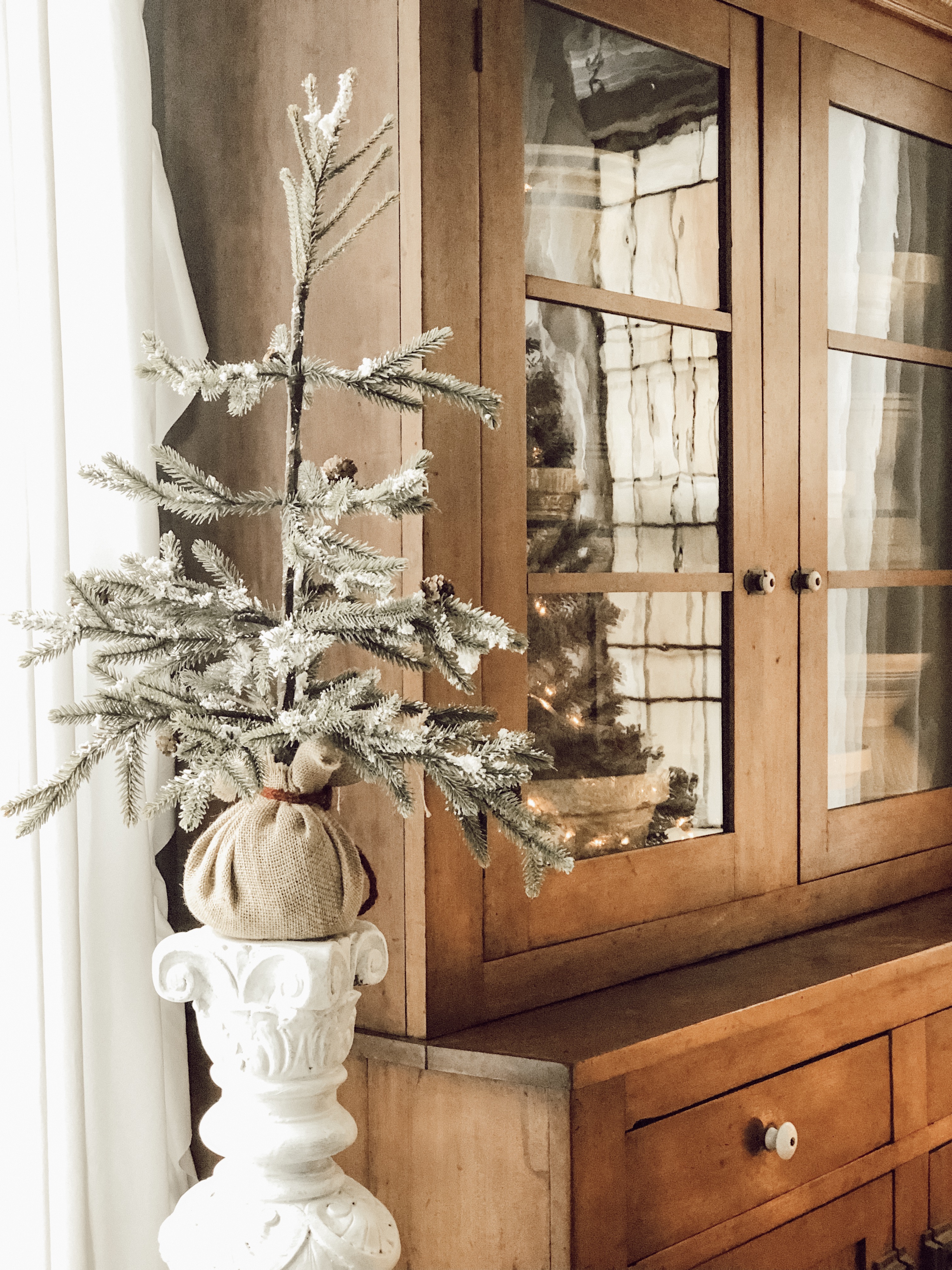 Decorating for Winter with Vintage Pieces- House on Winchester