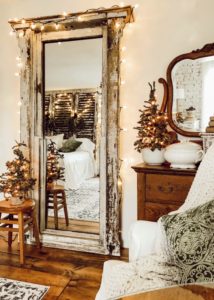 Christmas in the Master Bedroom - Leaning Mirror - House on Winchester