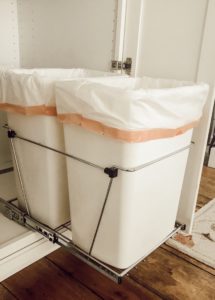 Kitchen Organization - Pull out trash can