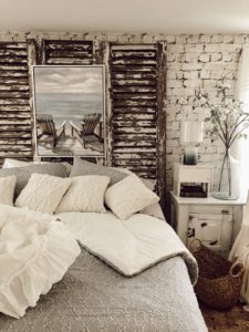 Combining Beachy Coastal theme with farmhouse style master bedroom - House on Winchester