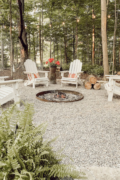 Fire Pit In The Woods | Building A Home In The Woods