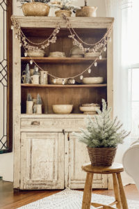 Antique Cabinet with Garland