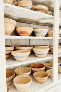 Large antique yellow ware collection