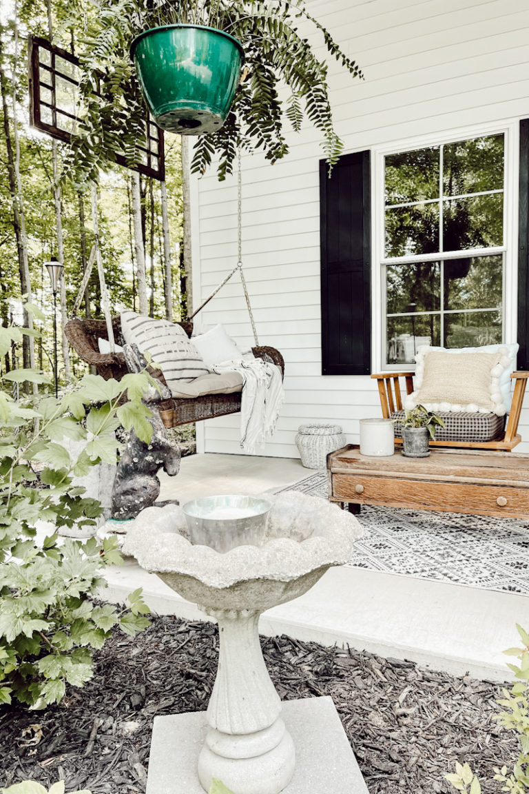 Our Cozy Front Porch Corner Deb and Danelle