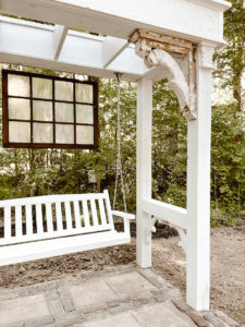 Pergola Swing Frame with Stained Glass - Deb and Danelle