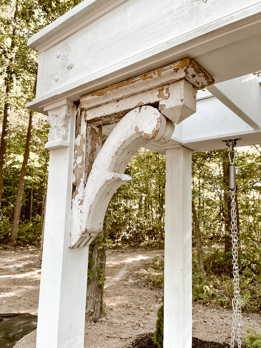 Pergola Swing Frame with Stained Glass