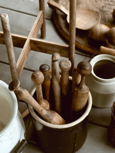 Antique wooden utensils - Deb and Danelle