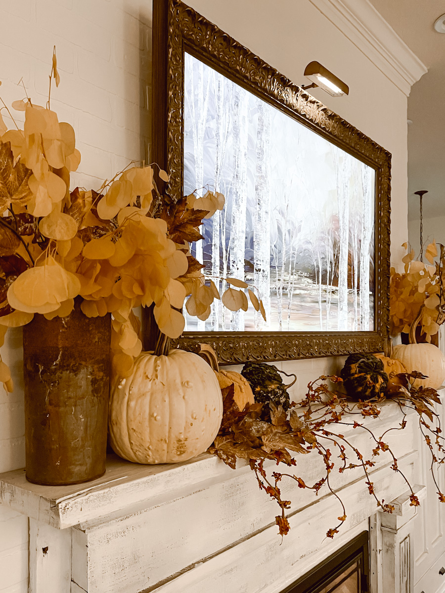 Fall or Thanksgiving Fireplace Mantel Ideal - Deb and Danelle