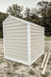 Shed turned chicken coop