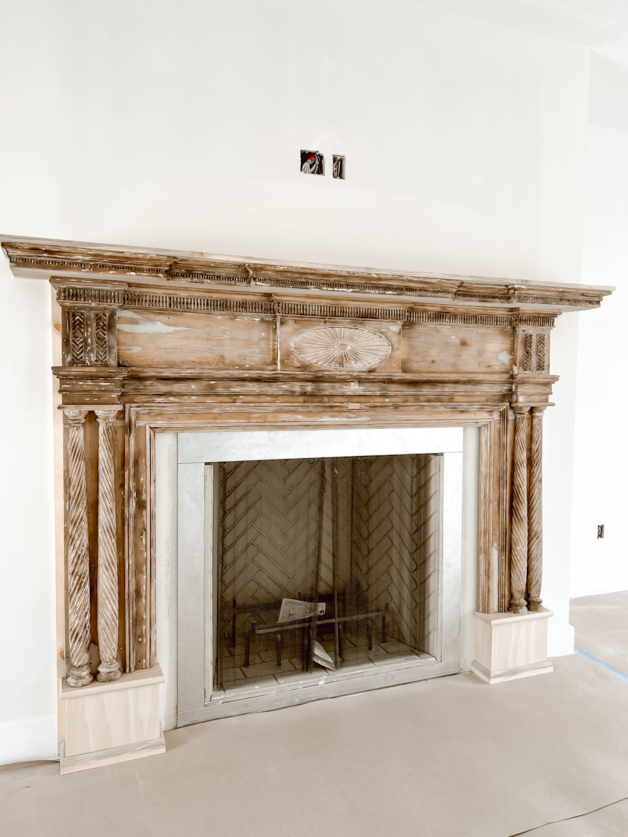200 year old fireplace mantel for family room - Deb and Danelle