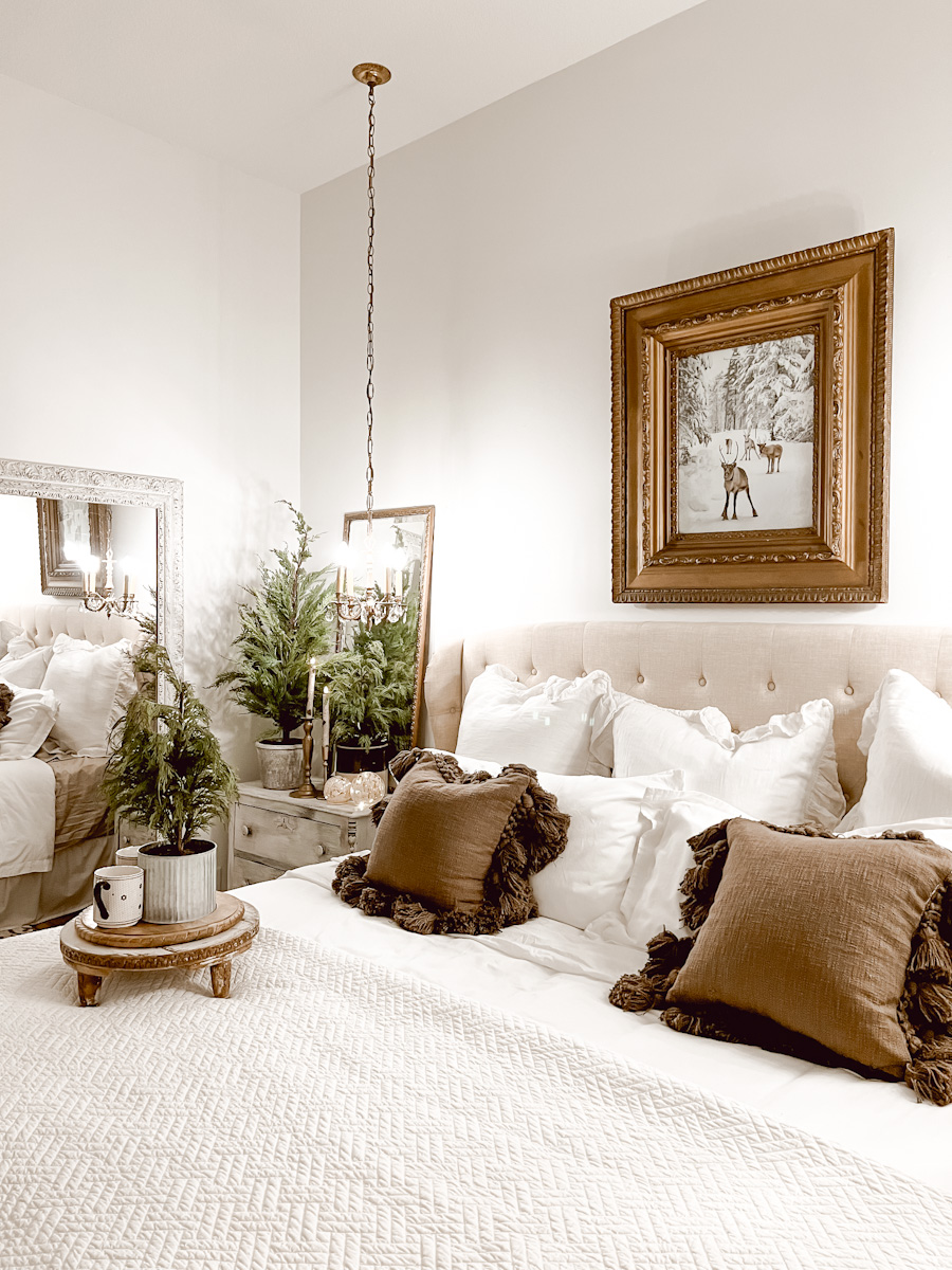 Simple Cozy Christmas in the Bedroom - Deb and Danelle