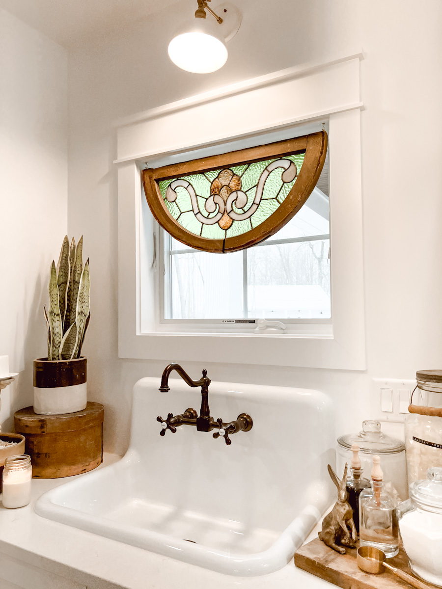 Stained Glass Window in the Laundry Room