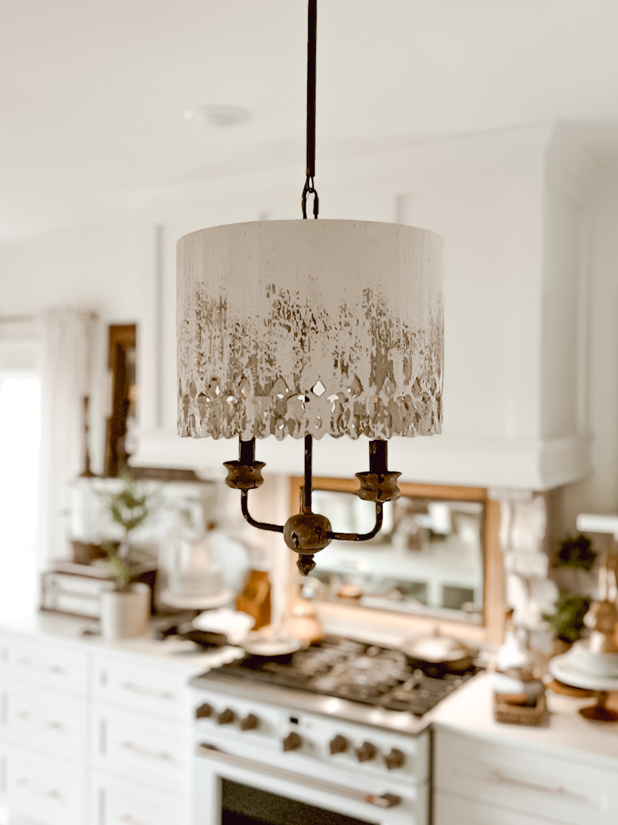 Kitchen Pendants over Island, Woods and Whites