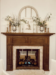 Spring Neutral Fireplace Mantel