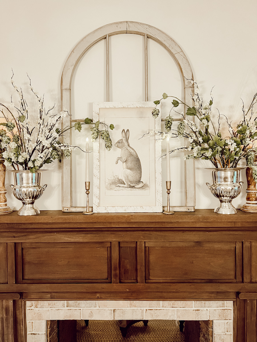 Spring Neutral Fireplace Mantel