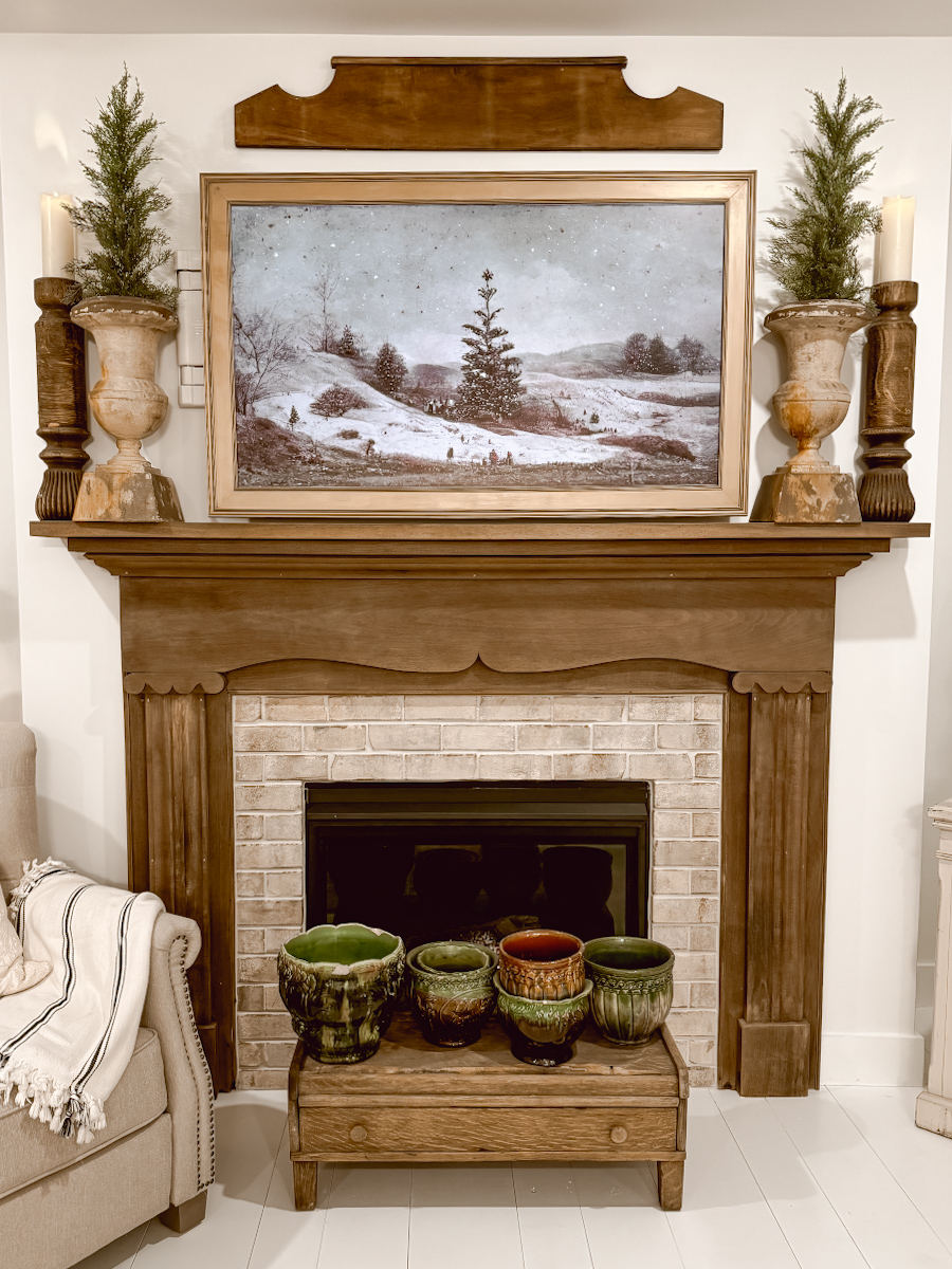Fireplace in the bedroom - downloadable art for frame TV for winter