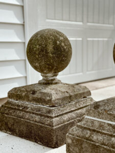 Antique Concrete Orb and Finial