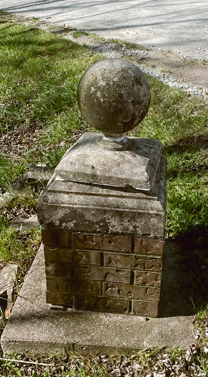 Antique Concrete Orb and Finial