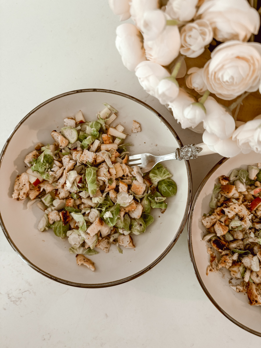 Brussel Sprouts, Chicken, and Apple Salad Recipe
