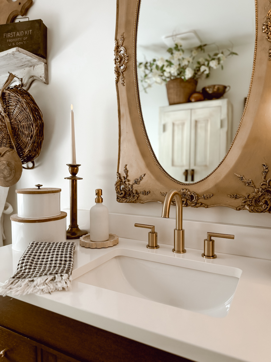 Bathroom Styling - Mixing Old Items with New
