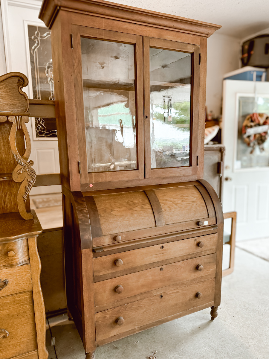 Antique Roll Top Secretary Desk