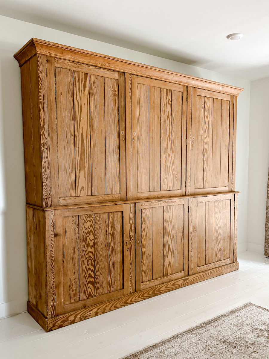 19th Century Antique Pine Cabinet in our Bedroom